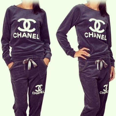 chanel sweatsuit|Chanel pantsuit.